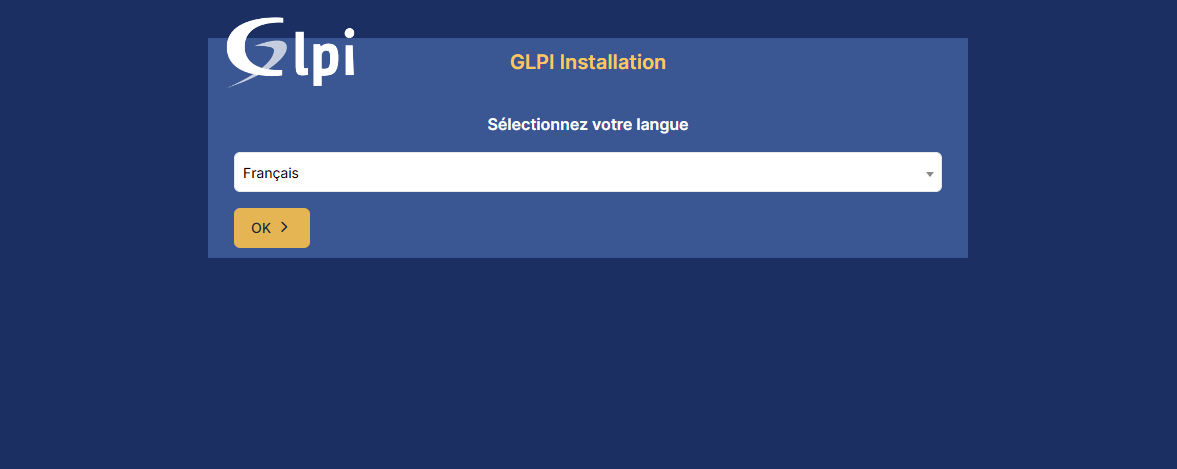 Annexe 10 - Installation GLPI étape 1