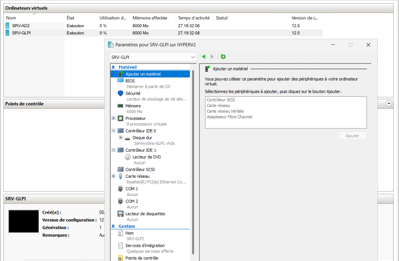 Création de la VM Ubuntu pour GLPI