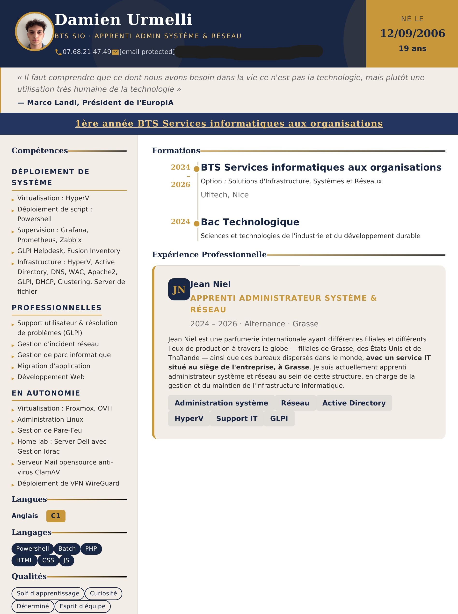 Mon CV